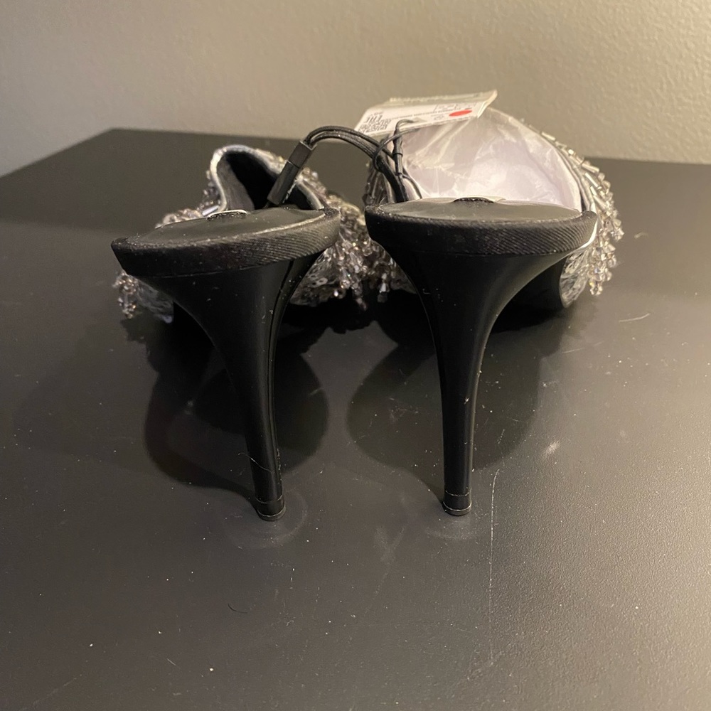 RARE Zara Beaded Tulle High Heel Sandals NWT - Picture 5 of 7